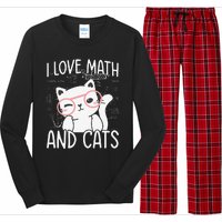 I Love Math And Cats Long Sleeve Pajama Set