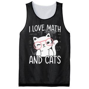 I Love Math And Cats Mesh Reversible Basketball Jersey Tank