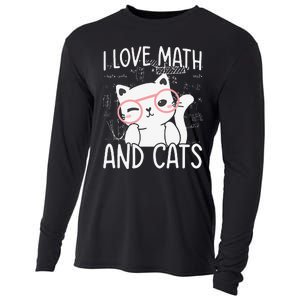 I Love Math And Cats Cooling Performance Long Sleeve Crew