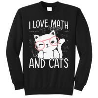 I Love Math And Cats Tall Sweatshirt