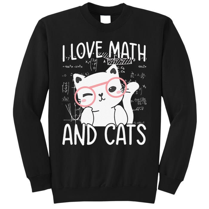 I Love Math And Cats Tall Sweatshirt