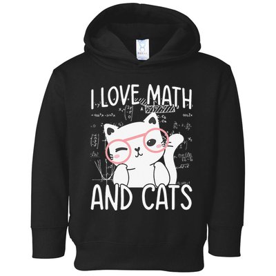 I Love Math And Cats Toddler Hoodie
