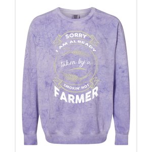 I Love My Farmer Cute Gift Being A Farmer's Wife Cute Gift Colorblast Crewneck Sweatshirt