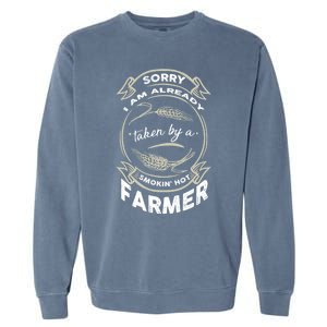 I Love My Farmer Cute Gift Being A Farmer's Wife Cute Gift Garment-Dyed Sweatshirt