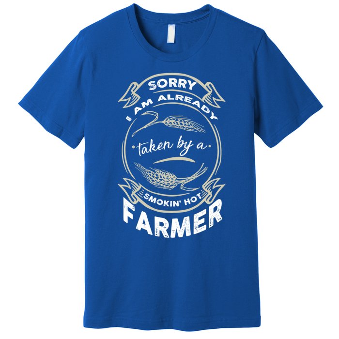 I Love My Farmer Cute Gift Being A Farmer's Wife Cute Gift Premium T-Shirt