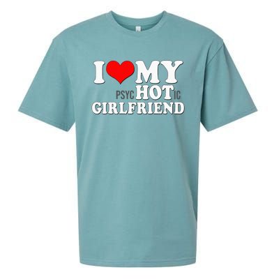 I Love My Psychotic Girlfriend Funny I Heart My Girlfriend Sueded Cloud Jersey T-Shirt