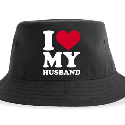 I Love My Husband TShirt Sustainable Bucket Hat