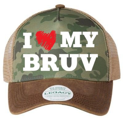 I Love My Bruv Favorite Family Member Valentines Brother Gift Legacy Tie Dye Trucker Hat