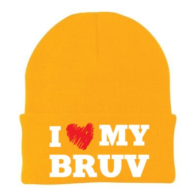 I Love My Bruv Favorite Family Member Valentines Brother Gift Knit Cap Winter Beanie