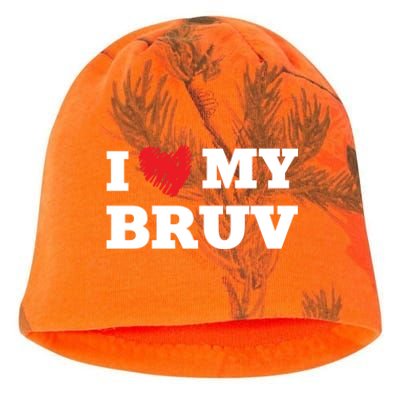 I Love My Bruv Favorite Family Member Valentines Brother Gift Kati - Camo Knit Beanie