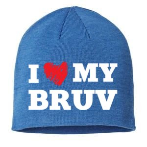 I Love My Bruv Favorite Family Member Valentines Brother Gift Sustainable Beanie