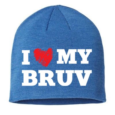 I Love My Bruv Favorite Family Member Valentines Brother Gift Sustainable Beanie