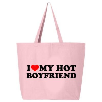 I Love My Hot Boyfriend BF I Heart My Hot Boyfriend White 25L Jumbo Tote