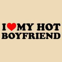 I Love My Hot Boyfriend BF I Heart My Hot Boyfriend White Drawstring Bag