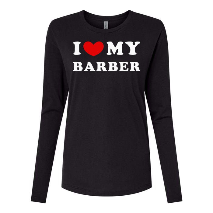 I Love My Barber I Heart My Barber Womens Cotton Relaxed Long Sleeve T-Shirt