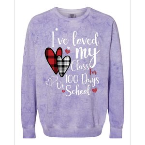 I've Loved My Class For 100 Days School Cute Valentine Colorblast Crewneck Sweatshirt