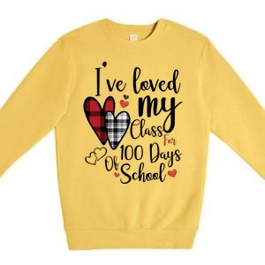 I've Loved My Class For 100 Days School Cute Valentine Premium Crewneck Sweatshirt