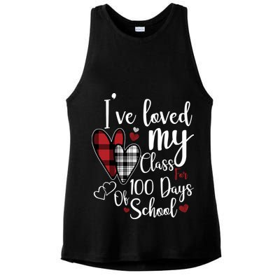 I've Loved My Class For 100 Days School Cute Valentine Ladies PosiCharge Tri-Blend Wicking Tank