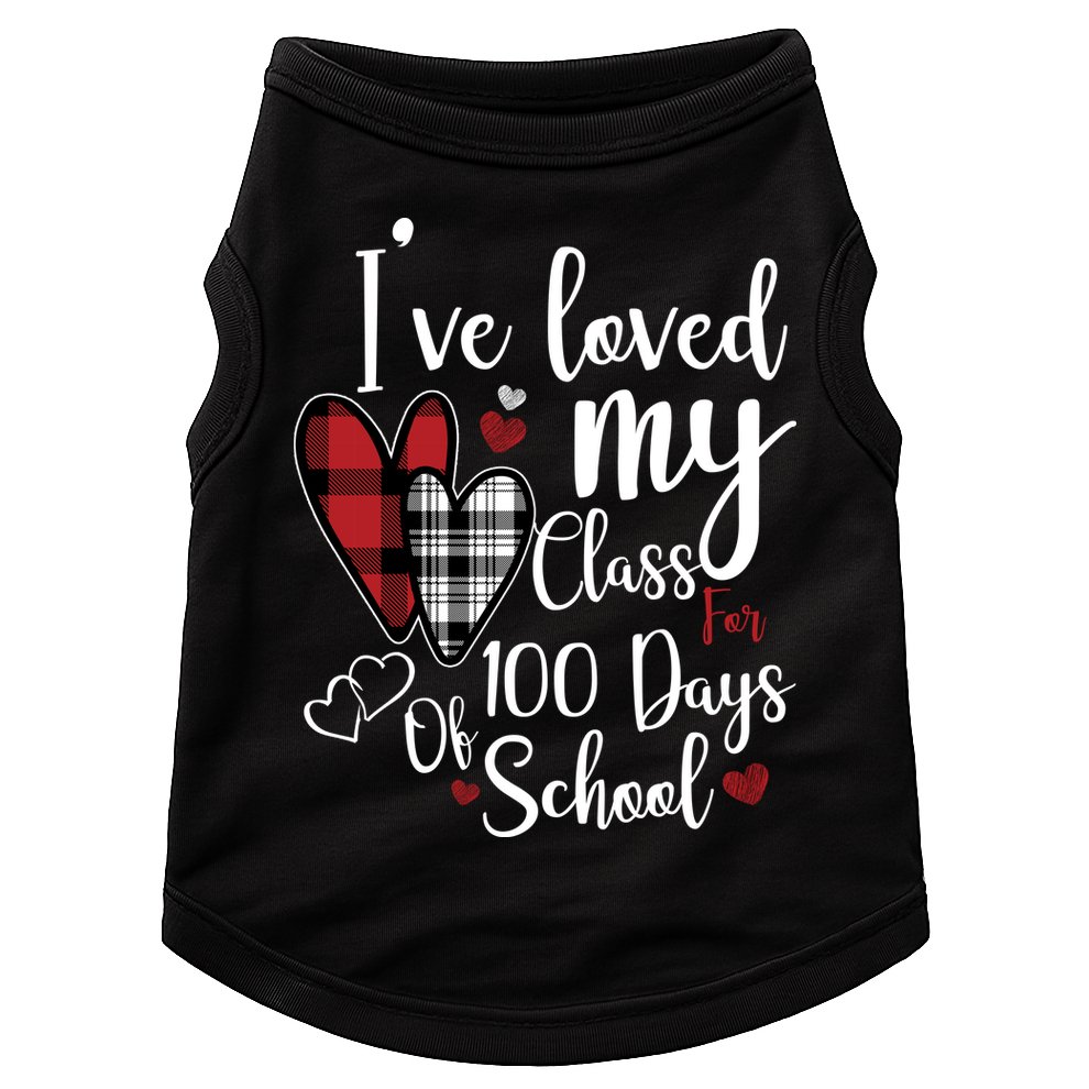 I've Loved My Class For 100 Days School Cute Valentine Doggie Tank