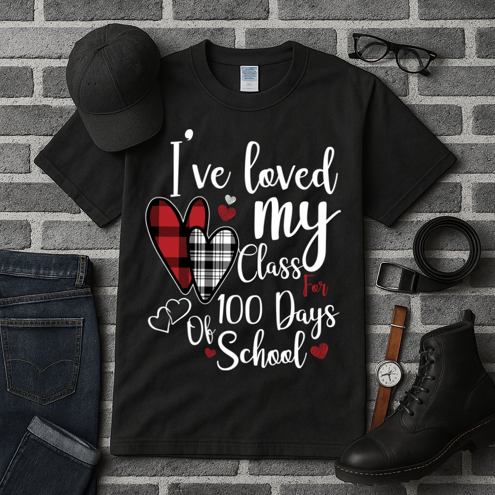 I've Loved My Class For 100 Days School Cute Valentine Tall T-Shirt