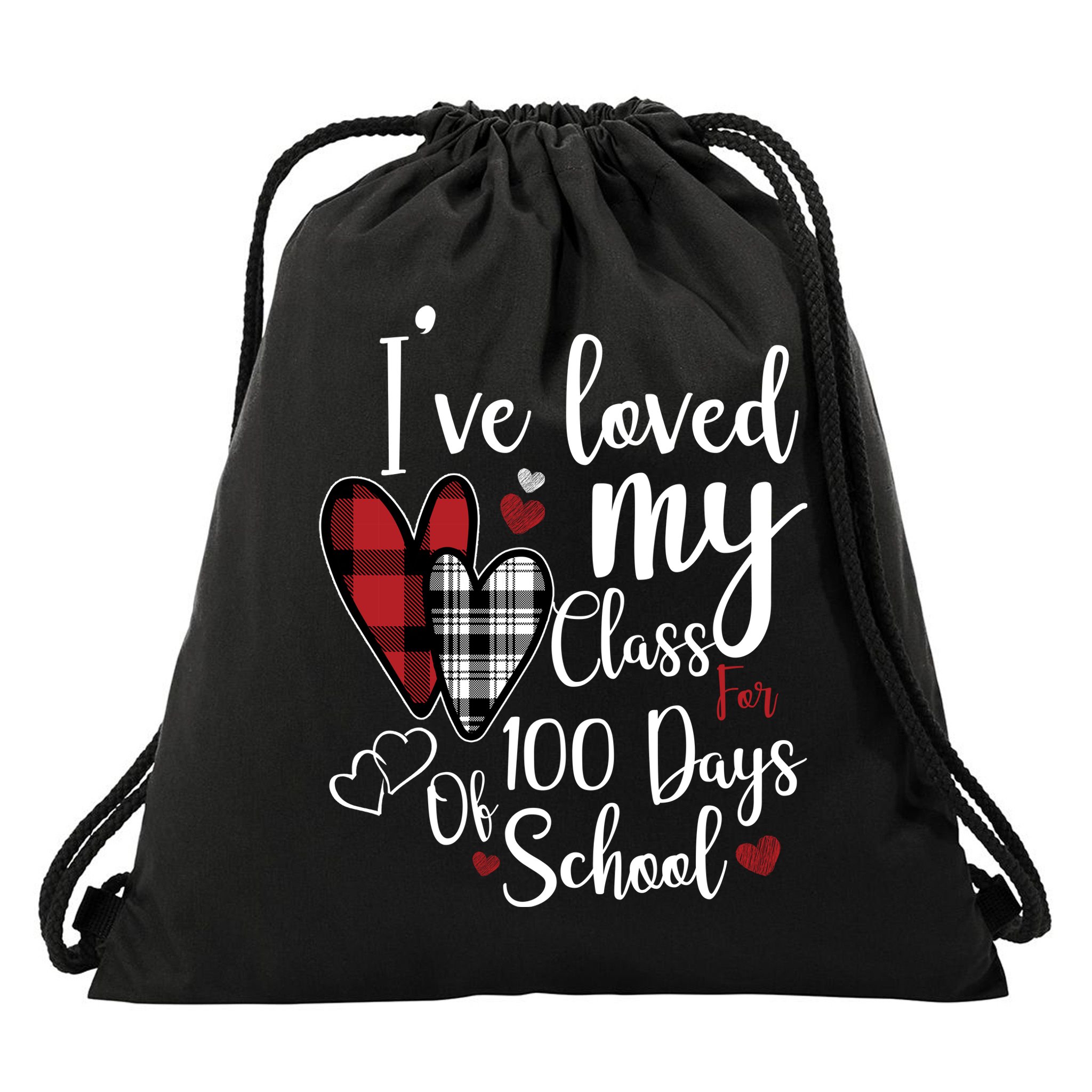 I've Loved My Class For 100 Days School Cute Valentine Drawstring Bag