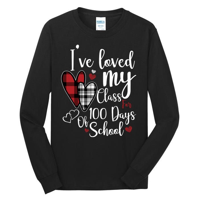 I've Loved My Class For 100 Days School Cute Valentine Tall Long Sleeve T-Shirt