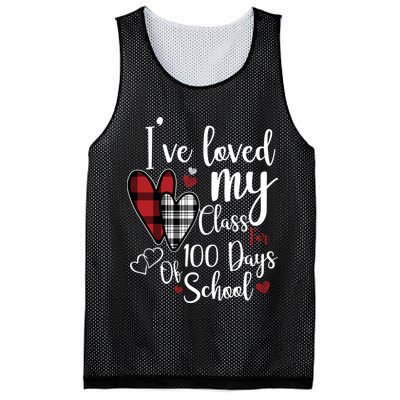 I've Loved My Class For 100 Days School Cute Valentine Mesh Reversible Basketball Jersey Tank