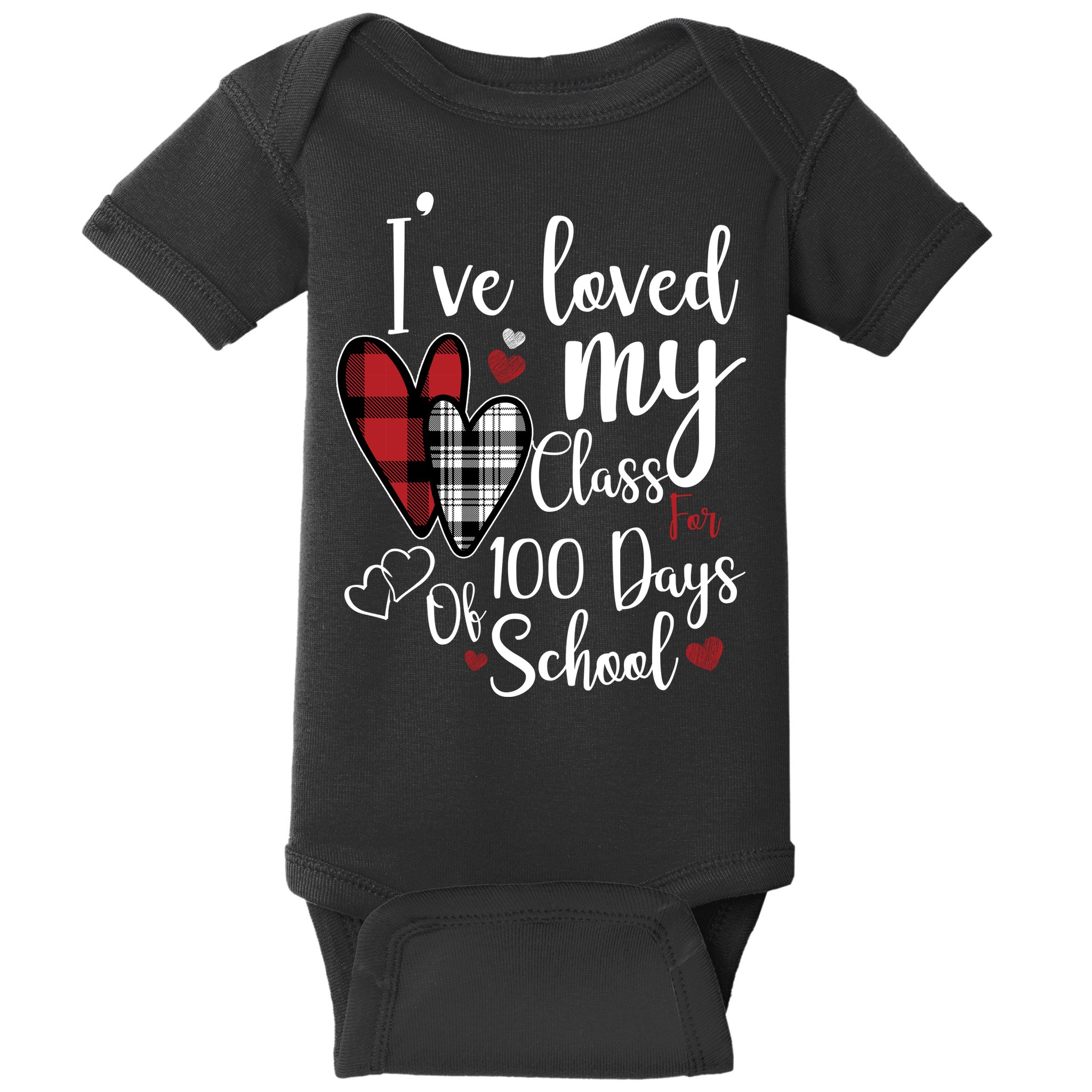 I've Loved My Class For 100 Days School Cute Valentine Baby Bodysuit