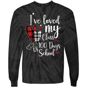 I've Loved My Class For 100 Days School Cute Valentine Tie-Dye Long Sleeve Shirt