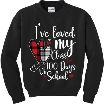 I've Loved My Class For 100 Days School Cute Valentine Kids Sweatshirt