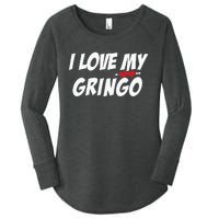 i Love My Gringo Valentine's Day For Latina Girlfriend Wife Women's Perfect Tri Tunic Long Sleeve Shirt