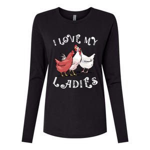 I Love My Ladies Chicken Farmer Crazy Lady Christmas Gift Womens Cotton Relaxed Long Sleeve T-Shirt