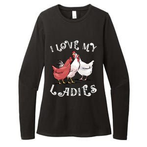 I Love My Ladies Chicken Farmer Crazy Lady Christmas Gift Womens CVC Long Sleeve Shirt