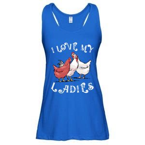 I Love My Ladies Chicken Farmer Crazy Lady Christmas Gift Ladies Essential Flowy Tank