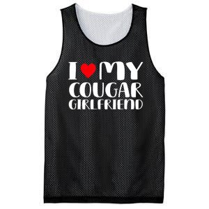 I Love My Cougar Girlfriend Mesh Reversible Basketball Jersey Tank