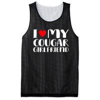 I Love My Cougar Girlfriend Mesh Reversible Basketball Jersey Tank