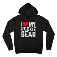 I Love My Pookie Bear I Heart My Pookie Bear ValentineS Hoodie