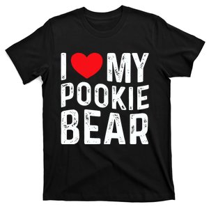 I Love My Pookie Bear I Heart My Pookie Bear ValentineS T-Shirt