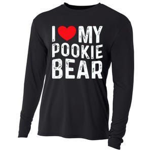 I Love My Pookie Bear I Heart My Pookie Bear ValentineS Cooling Performance Long Sleeve Crew