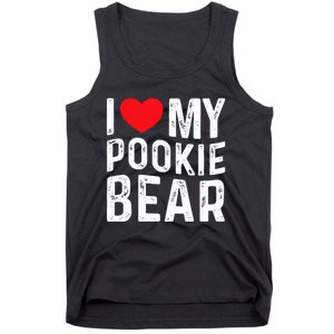 I Love My Pookie Bear I Heart My Pookie Bear ValentineS Tank Top