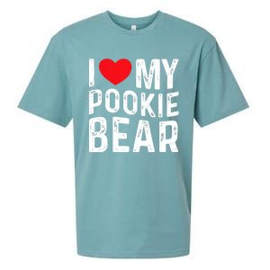 I Love My Pookie Bear I Heart My Pookie Bear ValentineS Sueded Cloud Jersey T-Shirt