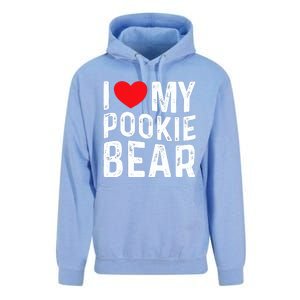 I Love My Pookie Bear I Heart My Pookie Bear ValentineS Unisex Surf Hoodie