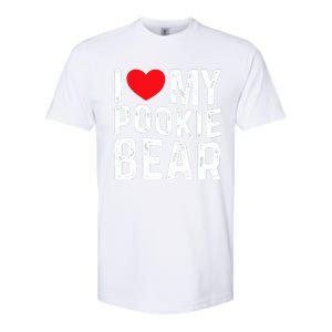 I Love My Pookie Bear I Heart My Pookie Bear ValentineS Softstyle CVC T-Shirt