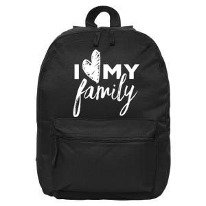 I Love My Family Relatives Party Families Reunion 16 in Basic Backpack