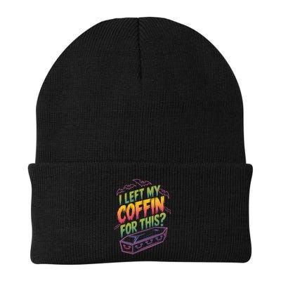 I Left My Coffin For This? Coffin Vampire Goth Horror Halloween Emo Culture Beanie