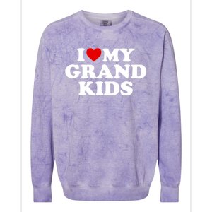 I Love My Grand Grand Gift Red Heart Gift Colorblast Crewneck Sweatshirt