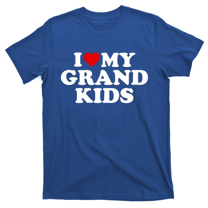 I Love My Grand Grand Gift Red Heart Gift T-Shirt