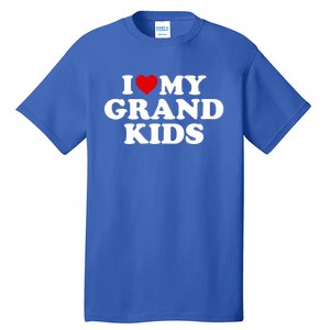 I Love My Grand Grand Gift Red Heart Gift Tall T-Shirt