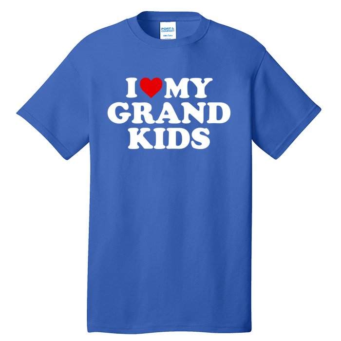 I Love My Grand Grand Gift Red Heart Gift Tall T-Shirt