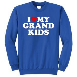 I Love My Grand Grand Gift Red Heart Gift Tall Sweatshirt